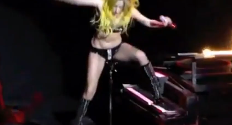 Lady Gaga Falls Off Of A Piano During Her Houston Tour Performance (VIDEO)