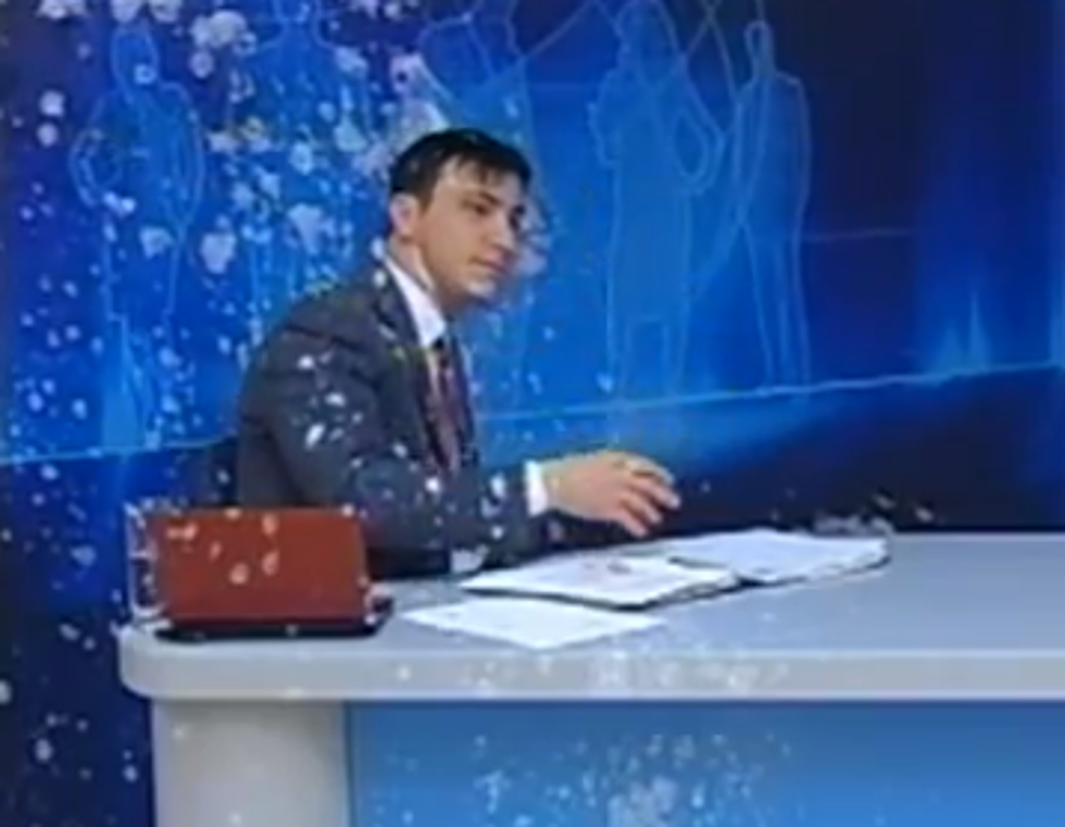 Watch As A Greek Reporter Gets “Egged” While On Television [VIDEO]