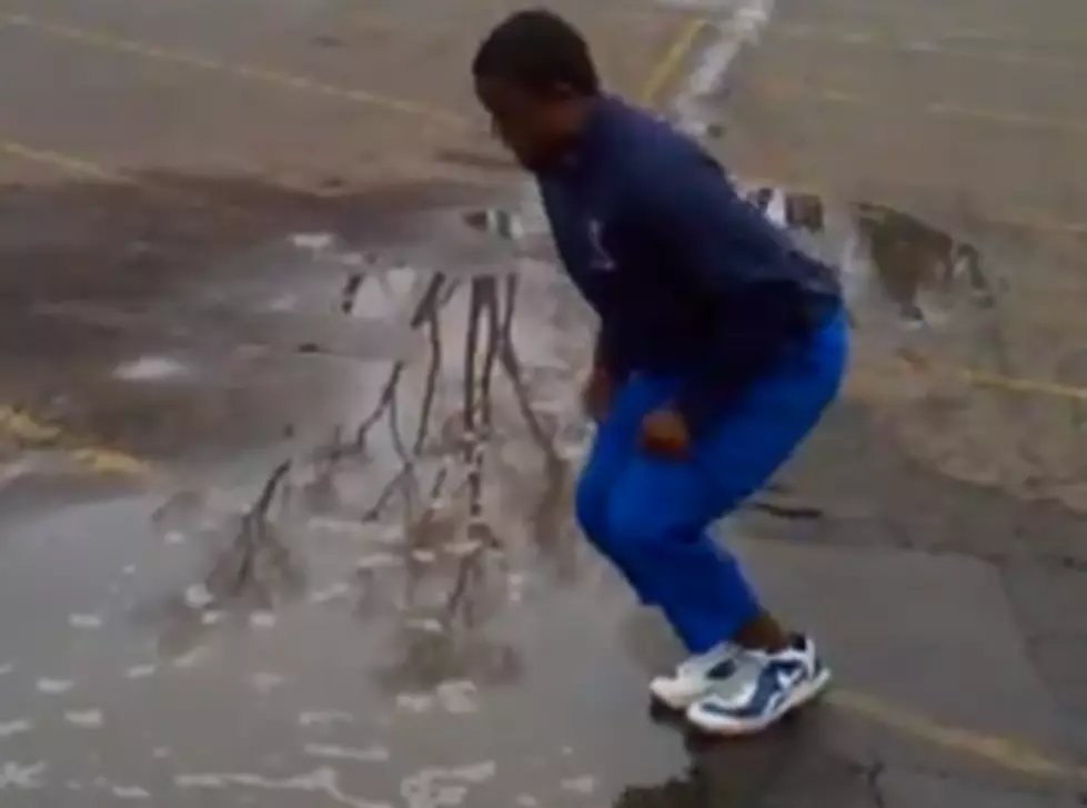 Guy Jumps Into Pot Hole And Nearly Drowns At Family Dollar [VIDEO]