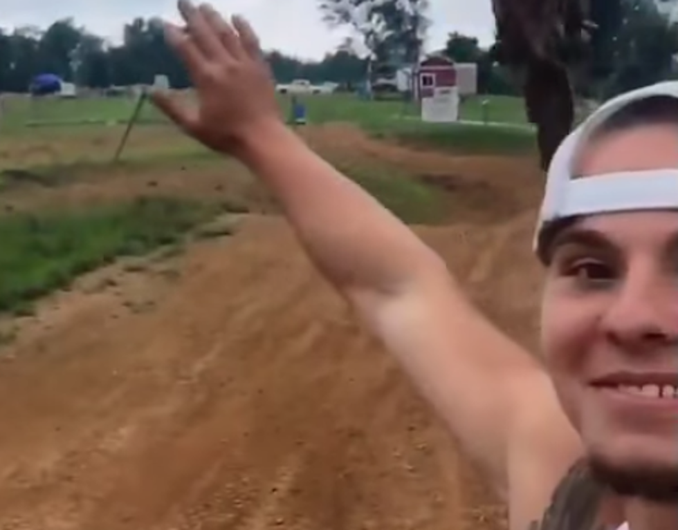Guy Attempts To Give High Five To Dirt Bike Rider, Taken Out [VIDEO]