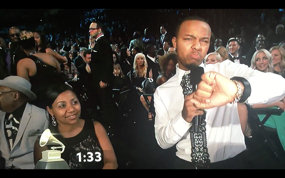Watch Bow Wow Awkwardly Mess Up The GRAMMYs Intro Three Times In A Row [VIDEO]