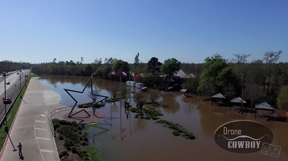 Drone Footage Captures Flooding On The Texas/Louisiana Border [VIDEO]