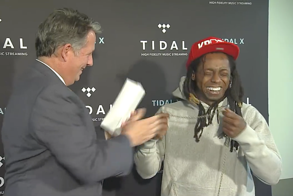 Lafayette Mayor-President Joel Robideaux Presents Lil Wayne With Key To The City [VIDEO]