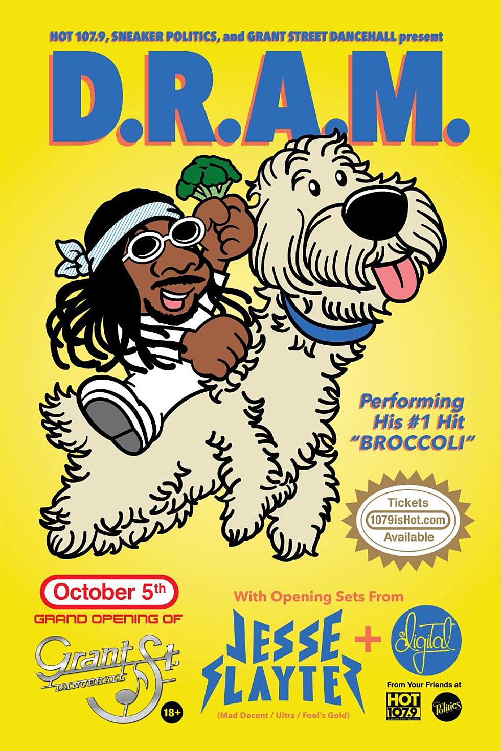 Hot 107.9 Is Kicking Off Fall Break With D.R.A.M. At Grant St. Dancehall