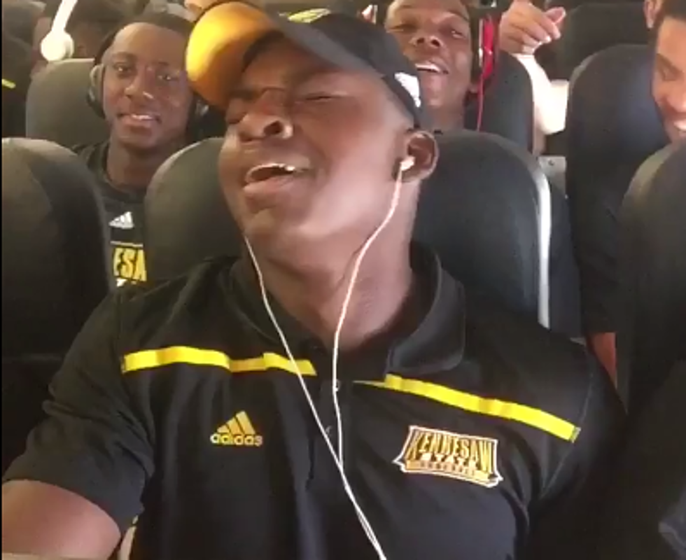 Kennesaw State Football Player Overwhelmed During First Flight