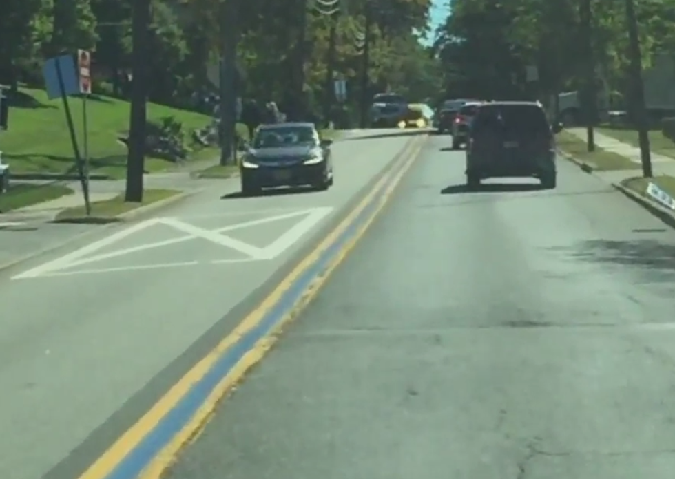 Street Markings Show Support For Police [VIDEO]