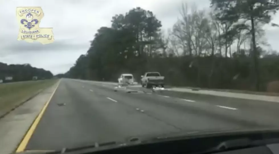 Scary Dashcam Video Shows Impaired Driver Crashing Into Back Of Louisiana State Trooper