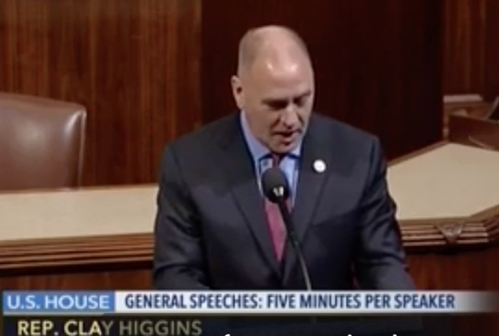 Congressman Clay Higgins Delivers First Speech From House Floor [VIDEO]