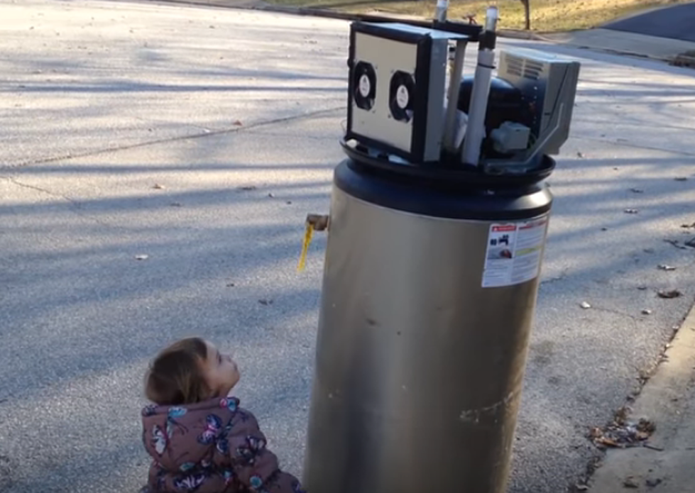 Little Girl Thinks Water Heater Is A Robot [VIDEO]