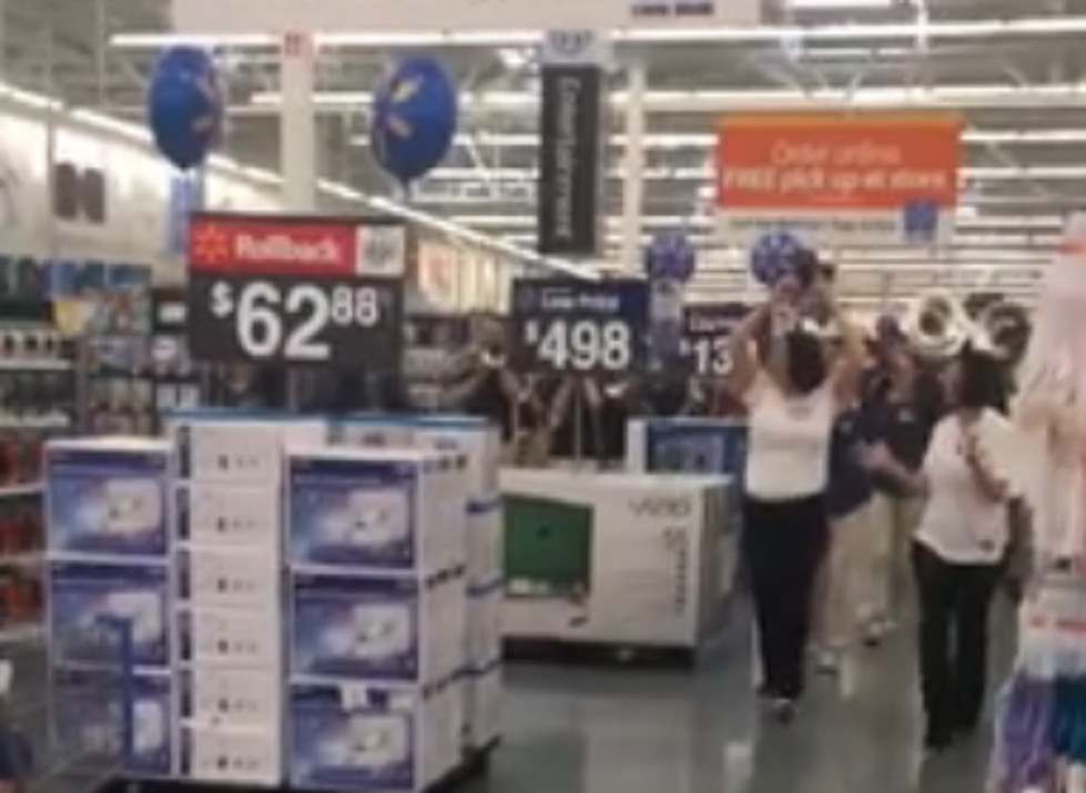 Bands Marches Through New Walmart Location In Carencro [VIDEO]