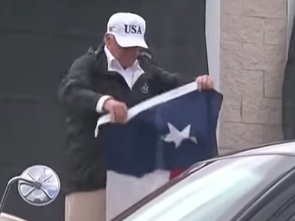 President Trump Waves Texas Flag After Address [VIDEO]