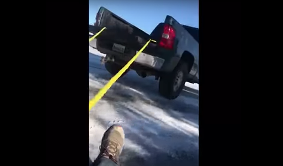 This Guy Spent His Sneaux Day Sledding In The Breaux Bridge Walmart Parking Lot [VIDEO]
