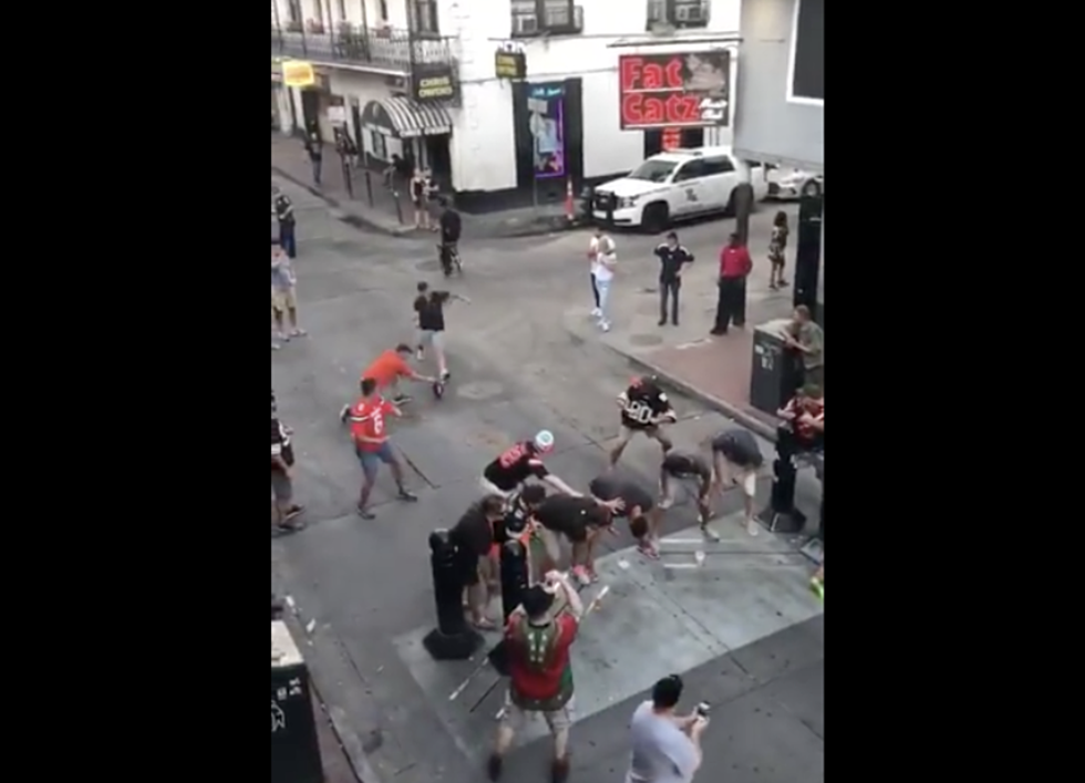 These Browns Fans Held Kicking Tryouts On Bourbon St. After Loss To The Saints [VIDEO]