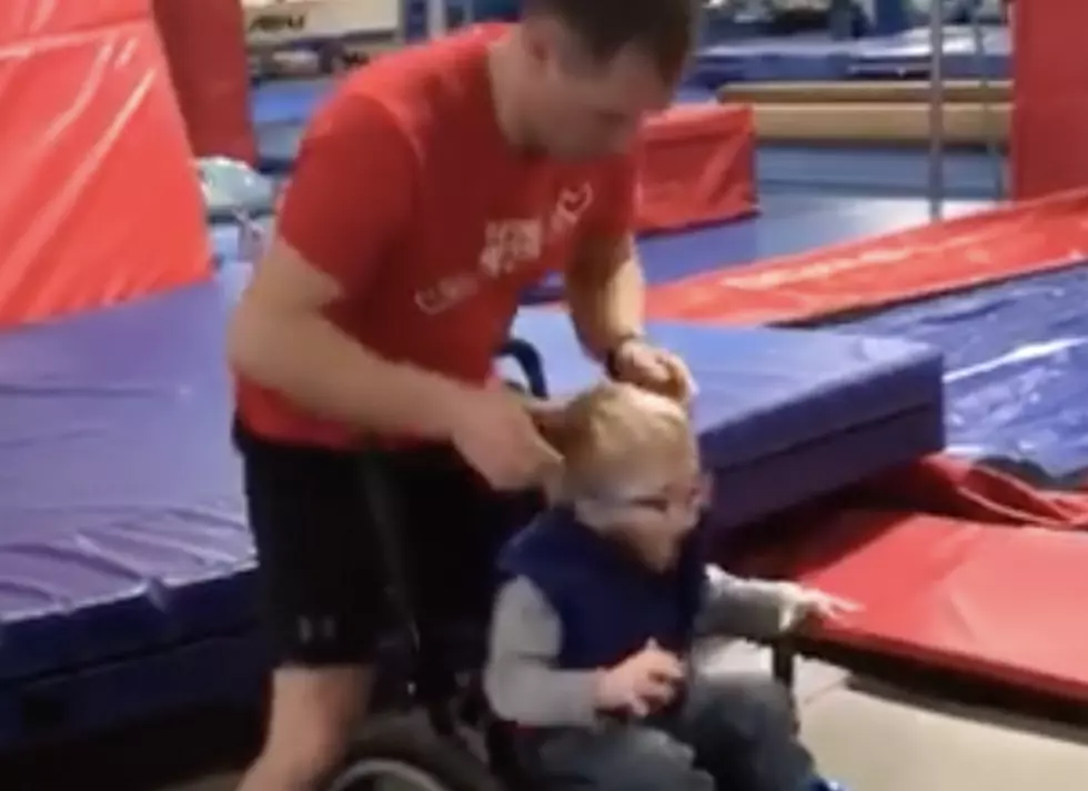 Kid In Wheelchair Gets To Jump On Trampoline [VIDEO]