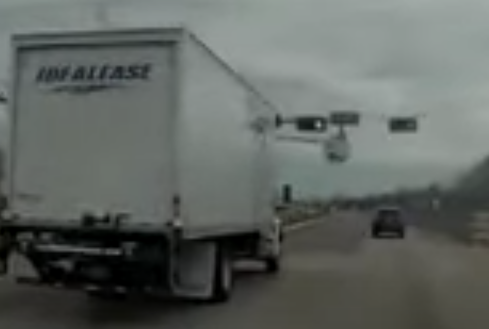 Truck Hits Bucket Truck With Man In Bucket [VIDEO]