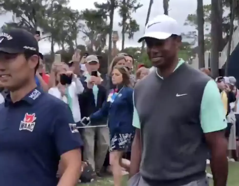 Tiger Woods Chuckles When He Sees A Fan’s Shirt At Golf Tournament [VIDEO]