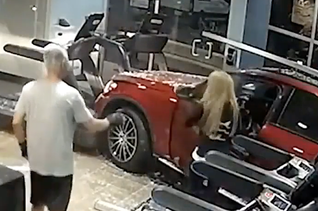 Car Hits Man While Running On Treadmill In Gym [VIDEO]