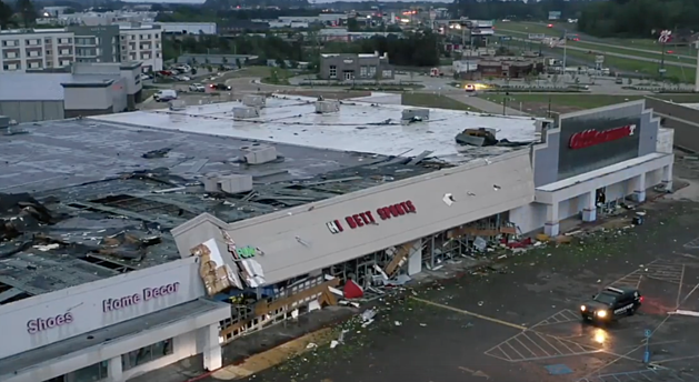 Drone Footage From Ruston, Louisiana After Tornado Damages Buildings [VIDEO]