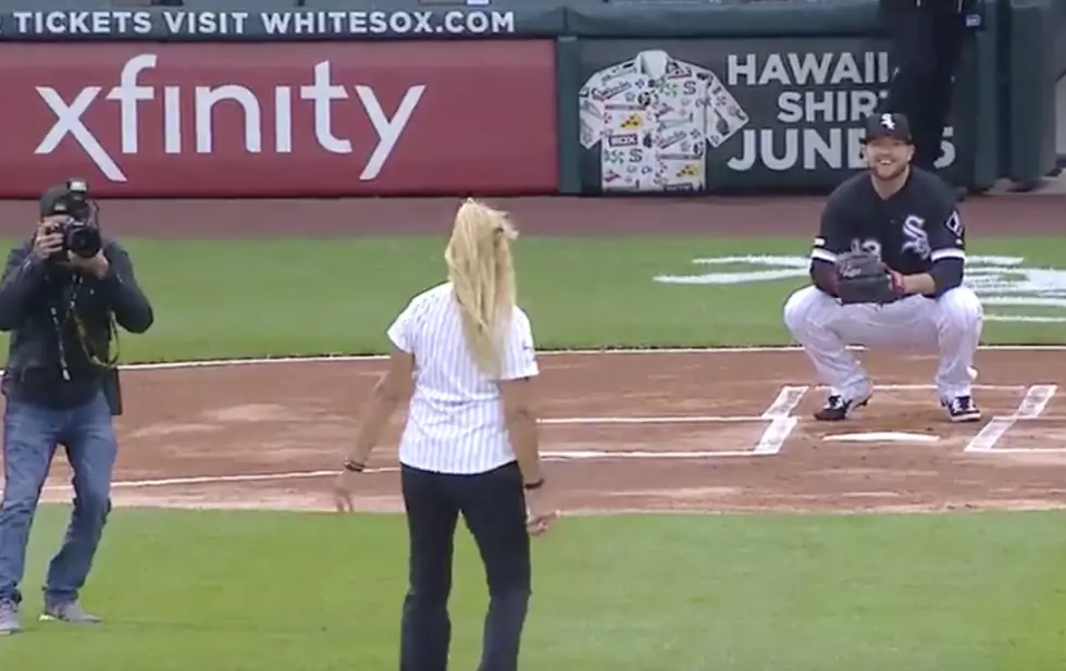 Young Lady Hits Photographer During First Pitch [VIDEO]