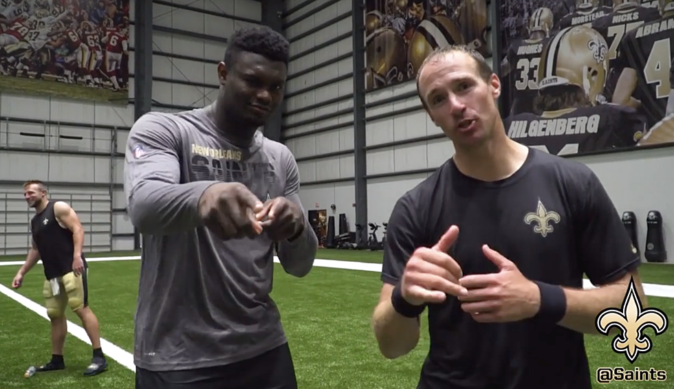 Zion Williamson, Alvin Kamara Join Drew Brees And Saints QBs For Their Latest Challenge