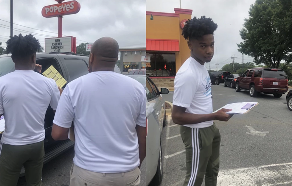This Teen Registered People To Vote As They Waited In Line At Popeyes
