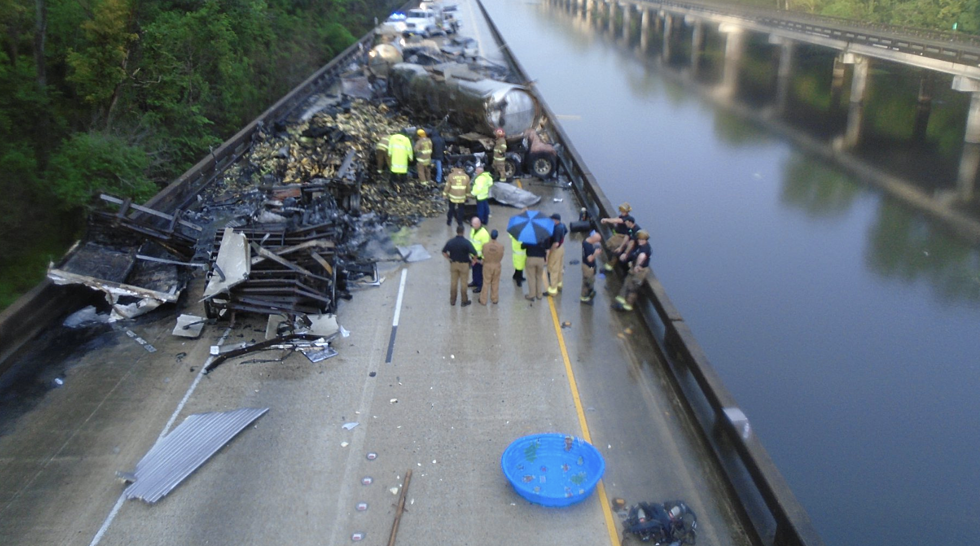 State Police Share Detailed Photos Of Fatal Wreck On I-10