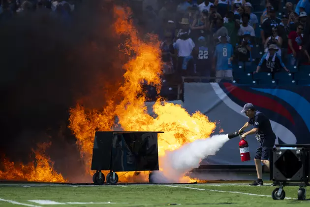 Major Fire Erupts On Field Prior To NFL Game [VIDEO]