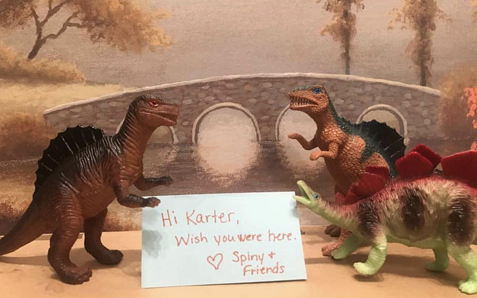 Local Business Turns 'Lost' Dinosaur Into Heartwarming Story