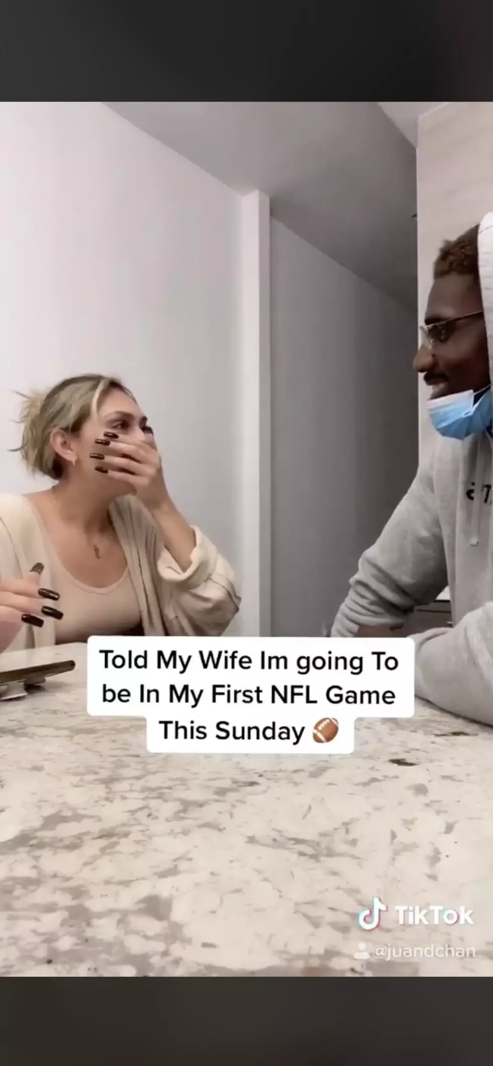 New Orleans Saints Player Delivers Big News To His Wife And Her Reaction Is Priceless