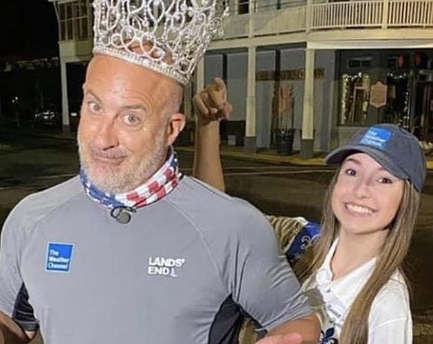 Jim Cantore is Crowned While Covering Hurricane Delta in Breaux Bridge [PHOTO]