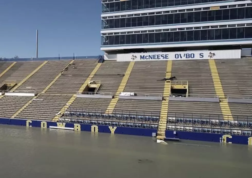 Cowboy Stadium at McNeese University Takes In Lots of Water During Hurricane Deltas [PHOTOS]