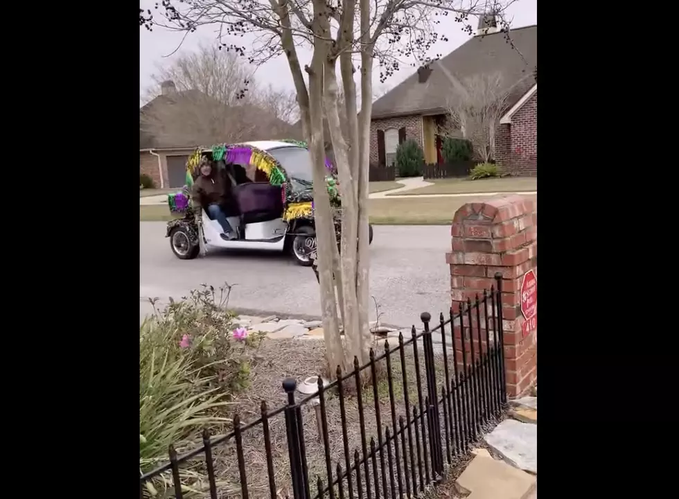 This Youngsville Neighborhood Kept The Mardi Gras Spirit Alive With A Golf Cart Parade