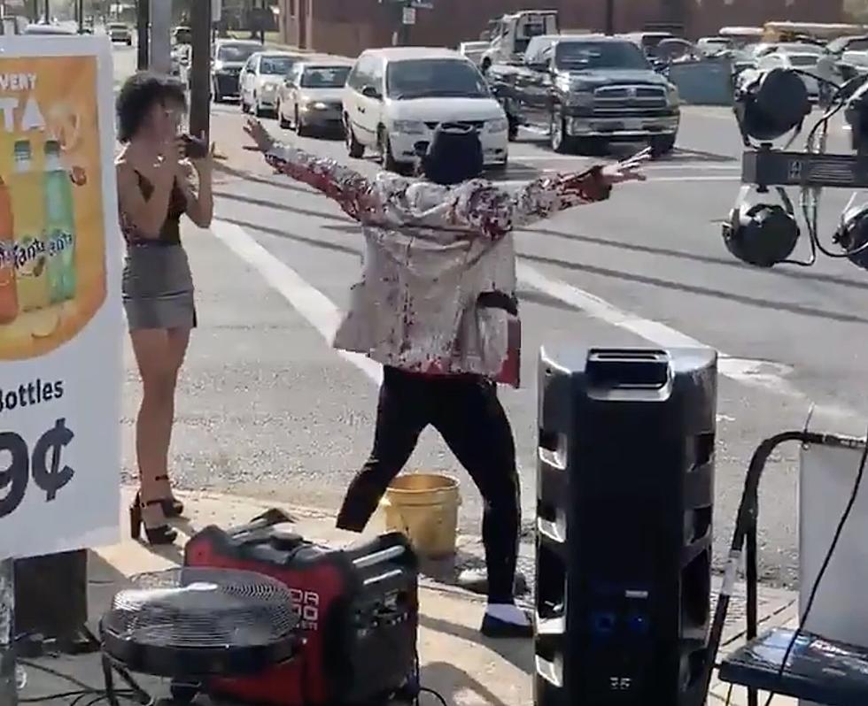 Wild Video Shows Cars Crashing While Man Delivers Animated Street Performance in Baton Rouge Intersection