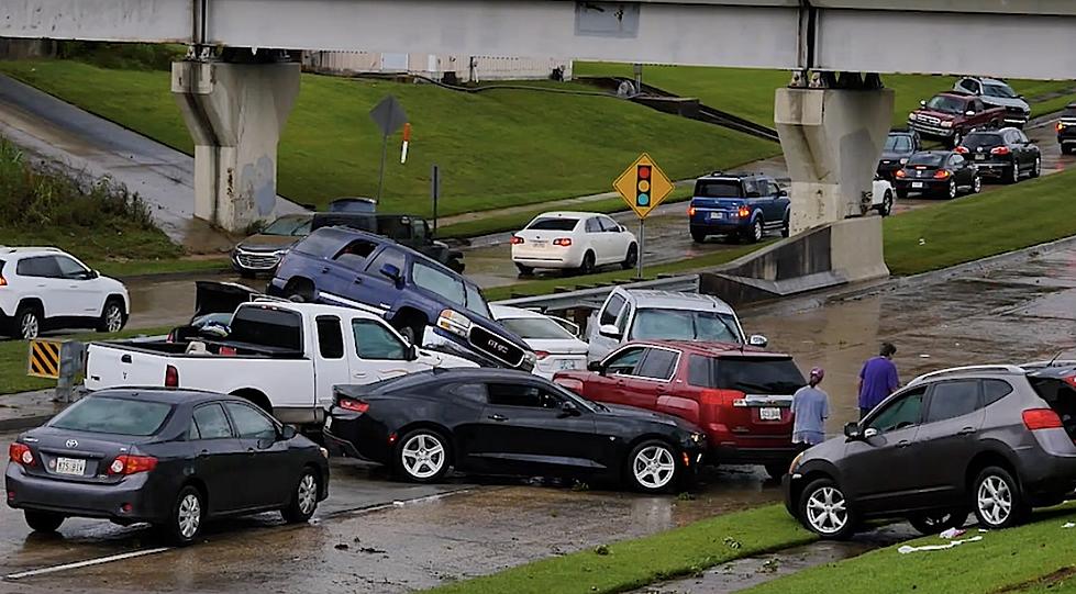 One Person Found Dead in Pile of Flooded Vehicles Near Baton Rouge Mall