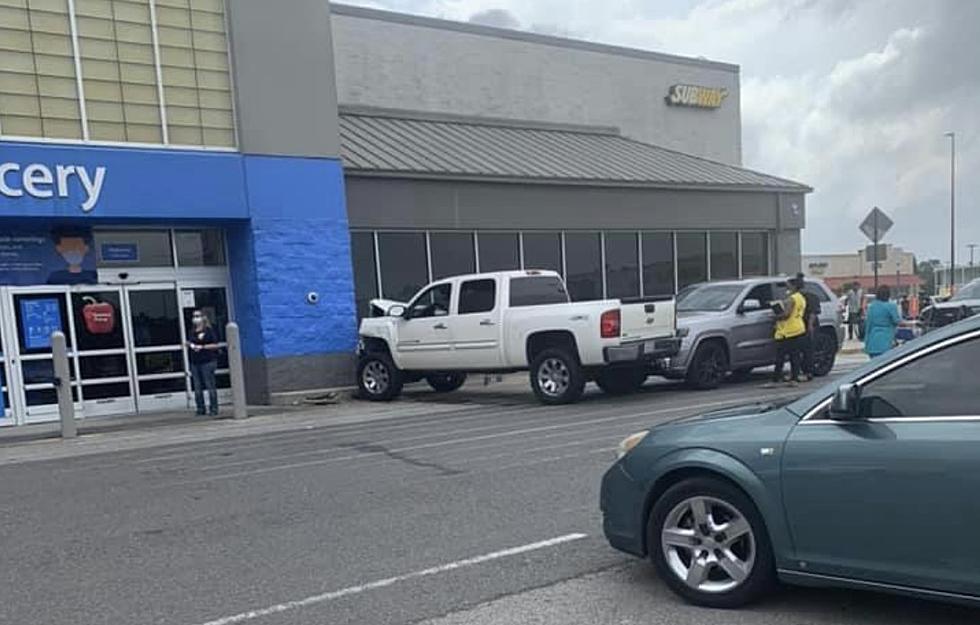 Truck Crashes Into Lafayette Walmart Entrance