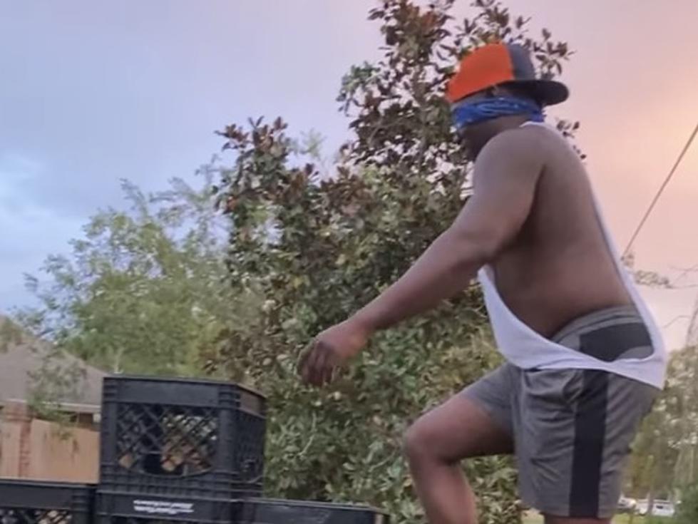 Louisiana Man Completes Crate Challenge, Blindfolded  [VIDEO]