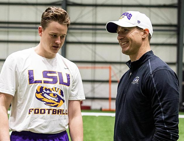 Drew Brees and Joe Burrow Meet Up Again, This Time Prior to Super Bowl [PHOTOS]