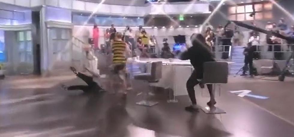 &#8216;The View&#8217; Co-Host Joy Behar Takes a Tumble on Live TV, Blames Chairs