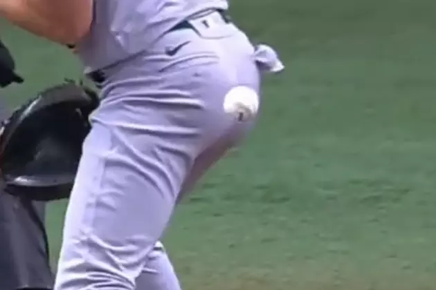 Internet Loses It After Baseball Player Hit in Butt With Ball [WATCH]