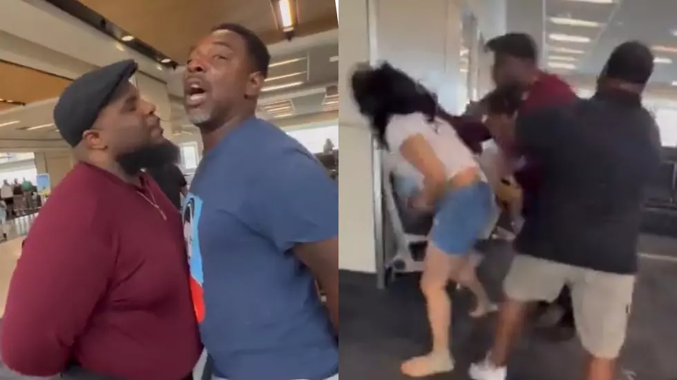 Fight Breaks Out Between Airport Employee and Customer