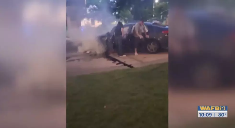 Wild Video Shows Aftermath of Car That Crashed After Fleeing Gunfire in Downtown Baton Rouge