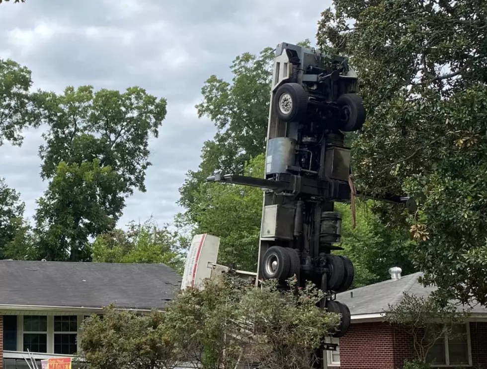 Tree-Cutting Crane Falls and Crashes Into House in Shreveport [PHOTOS]