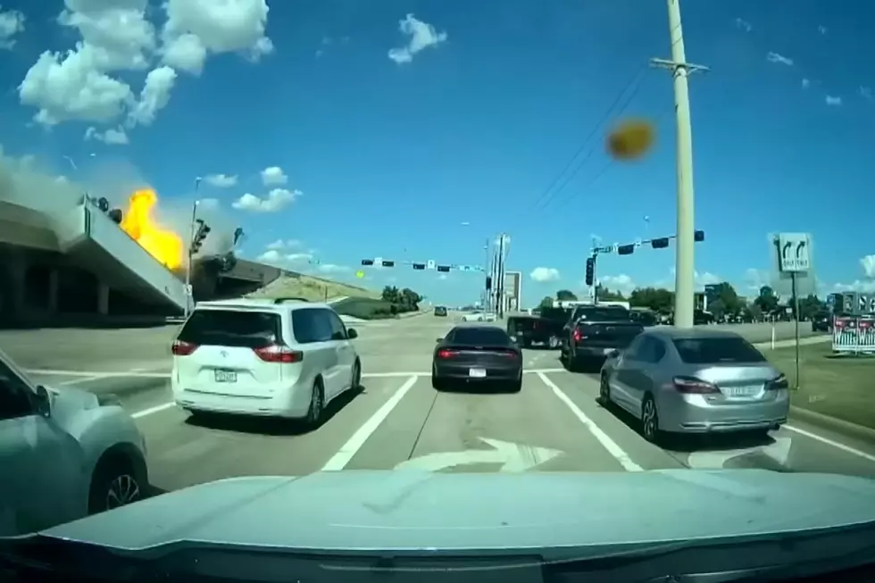Graphic Dashcam Video Captures Moment Big Rig Flies Off Overpass