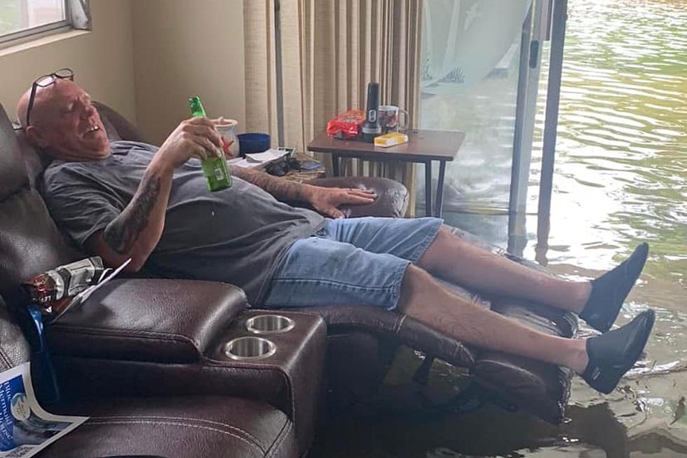 Florida Man Reclines, Drinks Beer in Hurricane Idalia Floodwaters