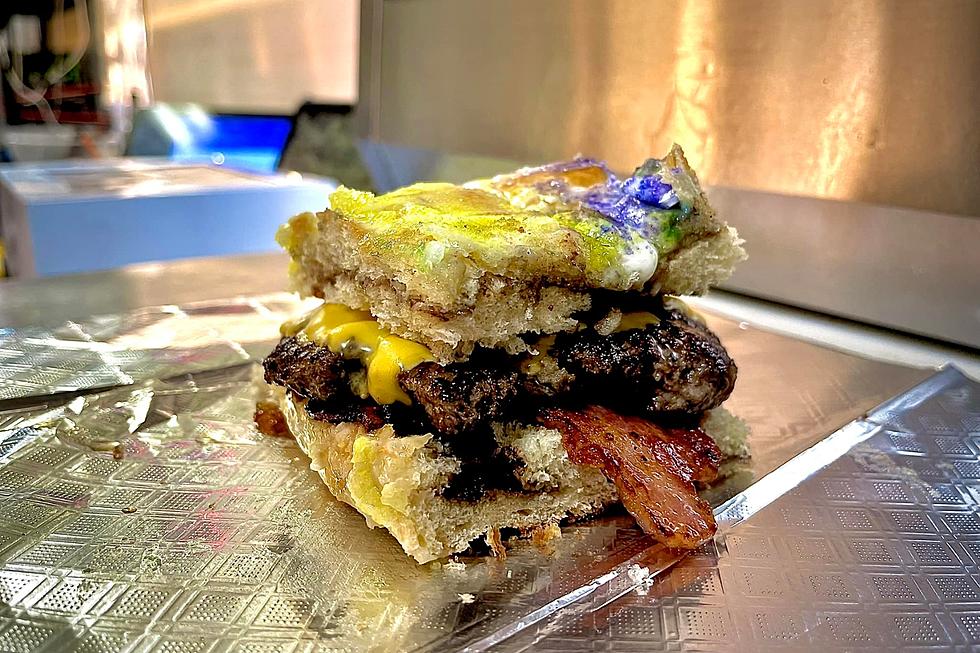 Popular Acadiana Food Truck Debuts Mardi Gras-Themed King Cake Burger