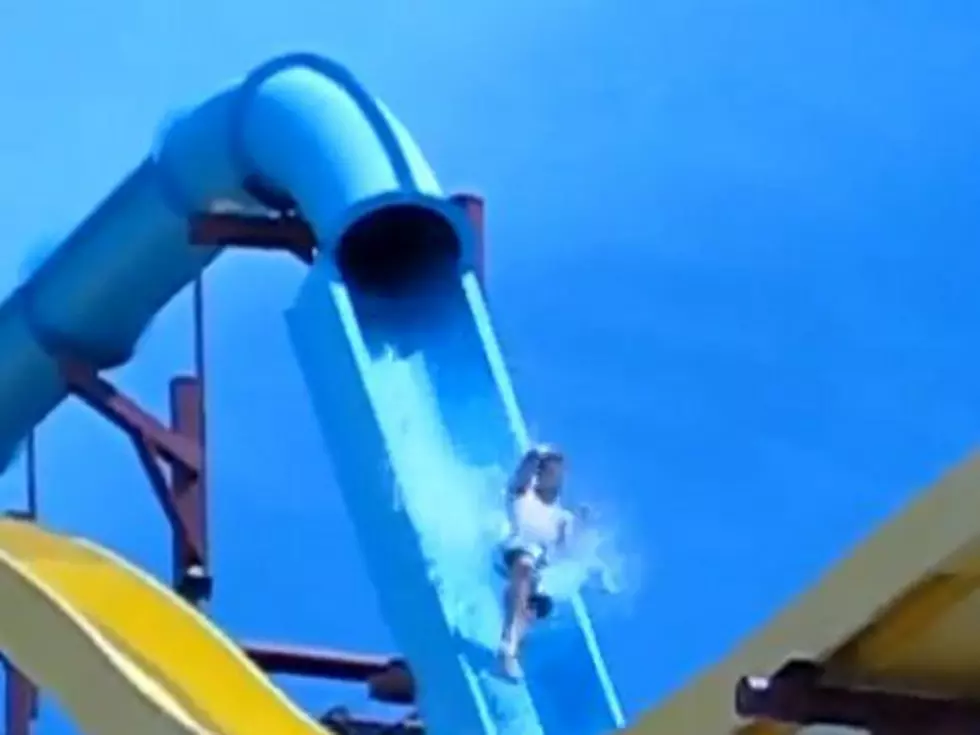 Water Slide Almost Launches Man to His Death [VIDEO]