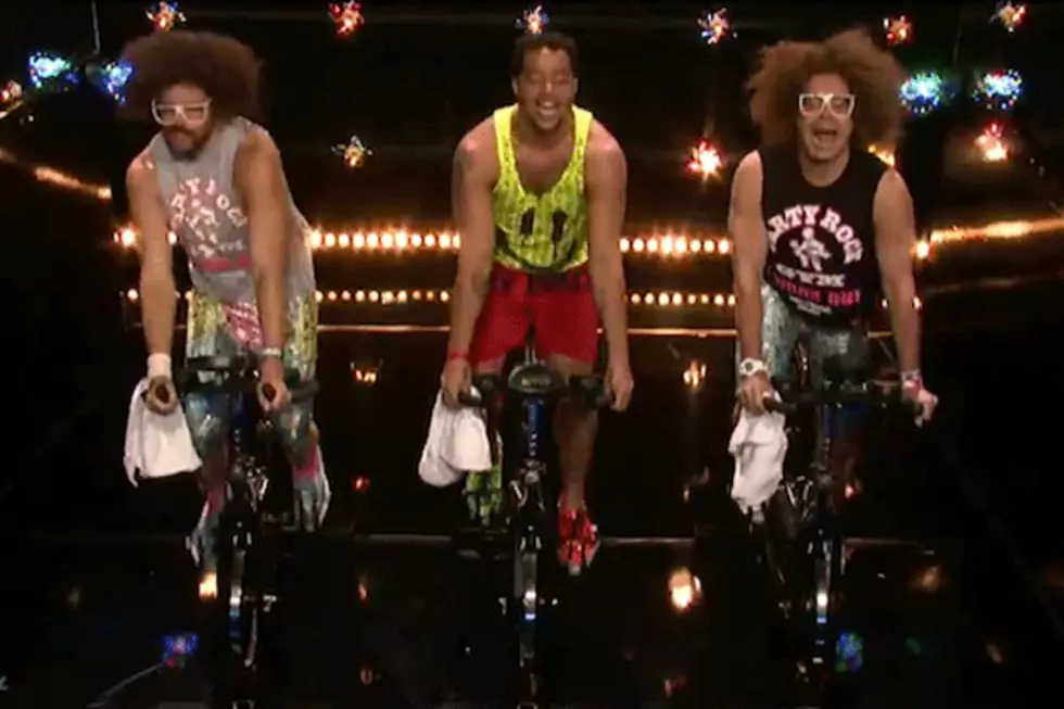 Jimmy Fallon and LMFAO Work Out to ‘The Spin Bike Song’