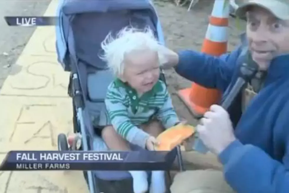 Terrible Reporter Makes Baby Cry