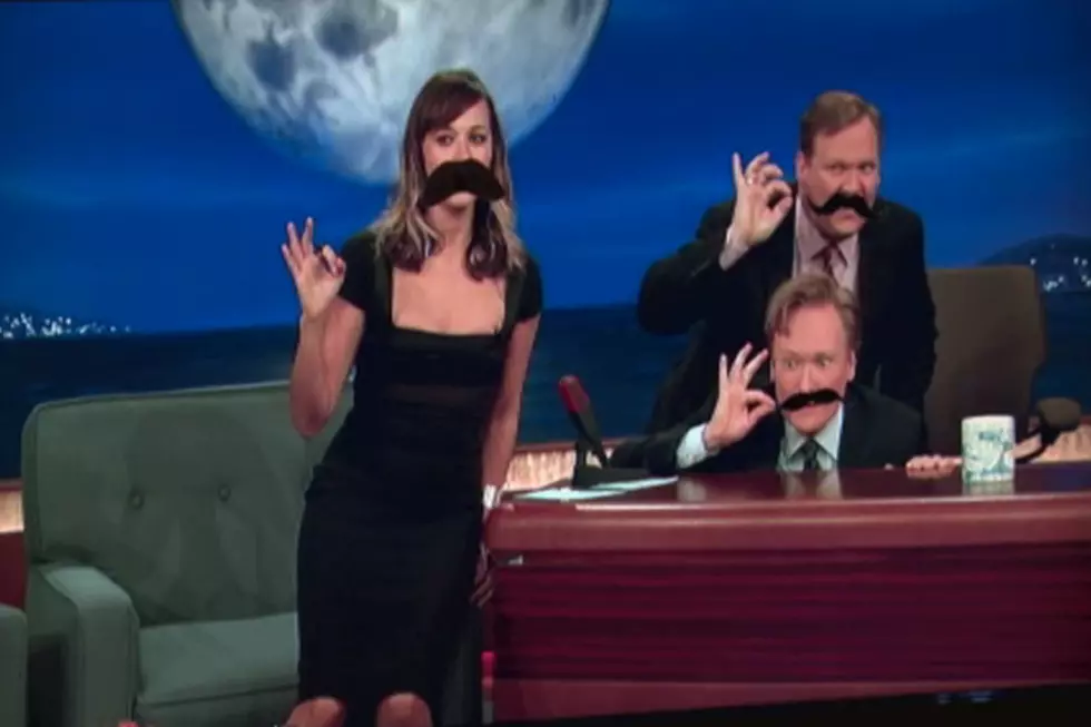 Watch Conan, Andy and Rashida Jones Play ‘Mustache TV’