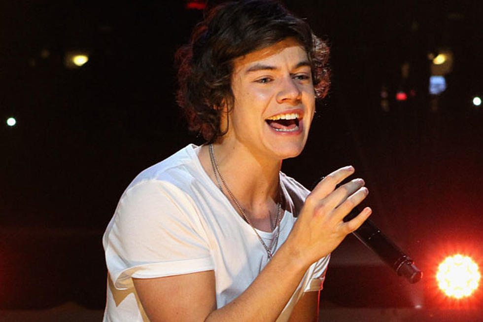 Here’s a GIF of One Direction’s Harry Styles Getting Hit in the Crotch With a Shoe